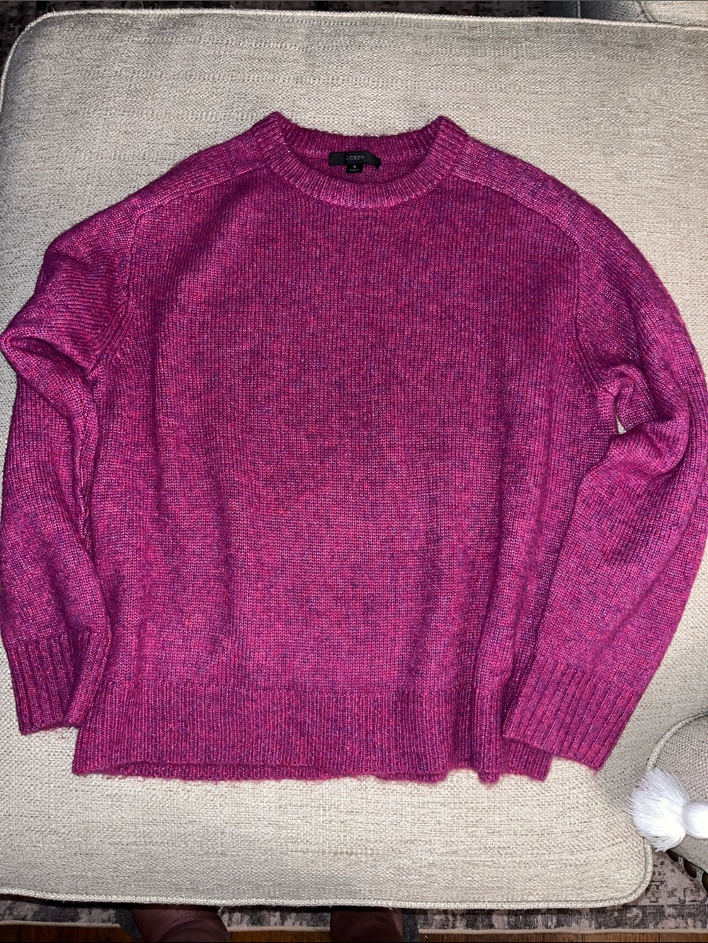 J. Crew Women’s Crewneck Sweater in Bright Magenta - Size S